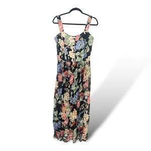 Vintage Betty Barclay Women's Floral A Line Party Side Zip Dress Medium/Large